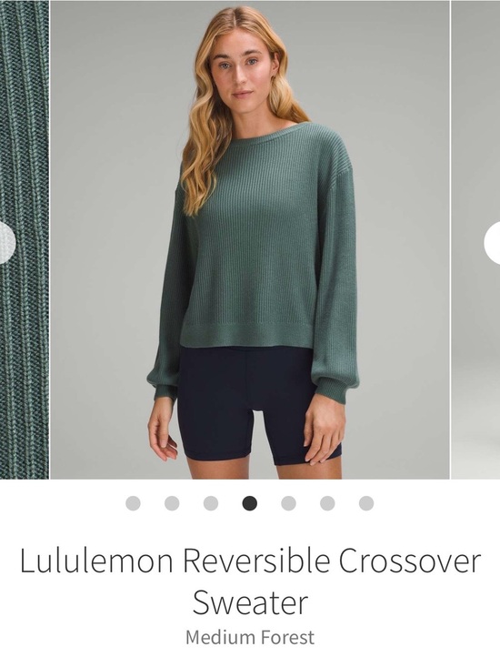 lululemon athletica Sweaters - lululemon athletica Reversible Crossover Sweater - Forest Green